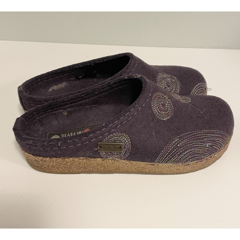 Haflinger Spirit Wool‎ Clog Slippers EUR 36 Womens Size 5 Lavender Purple